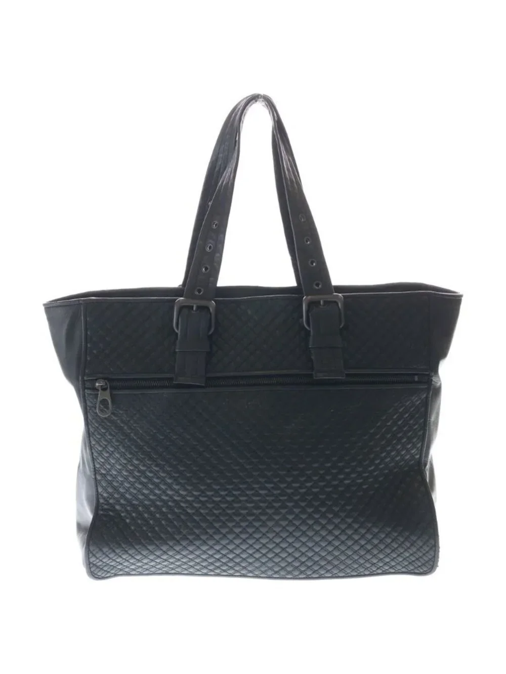 Bottega Veneta Intrecciato Leather Tote Black